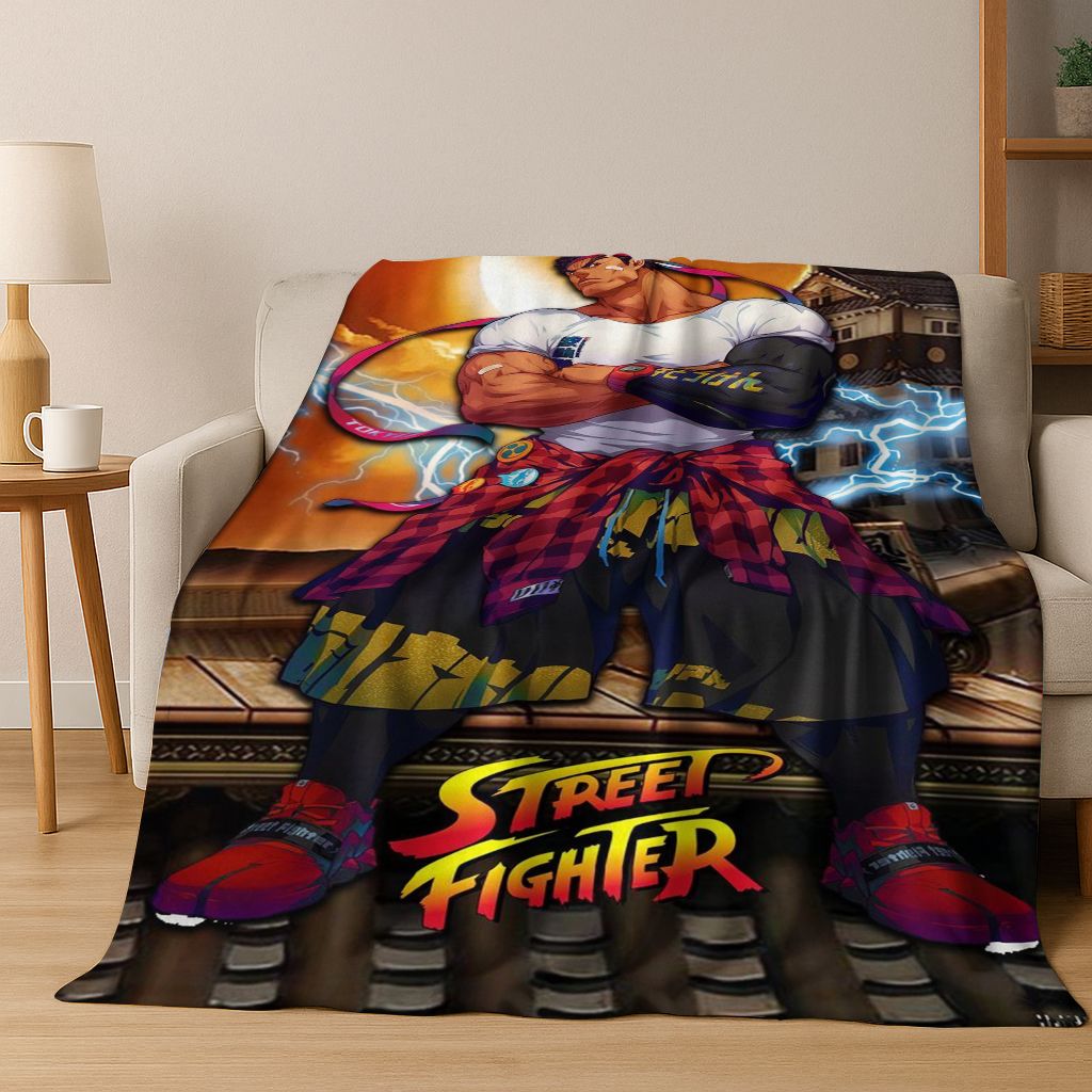 Retro Gaming Lounge - Couverture en flanelle d'art rétro Street