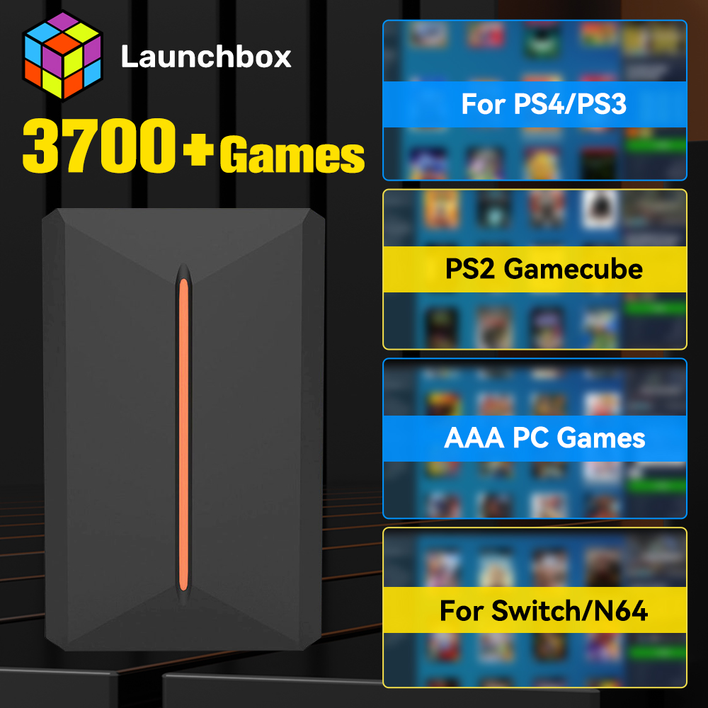 Retro Gaming Hard Drive - Launchbox-Disque dur externe de 500 Go,