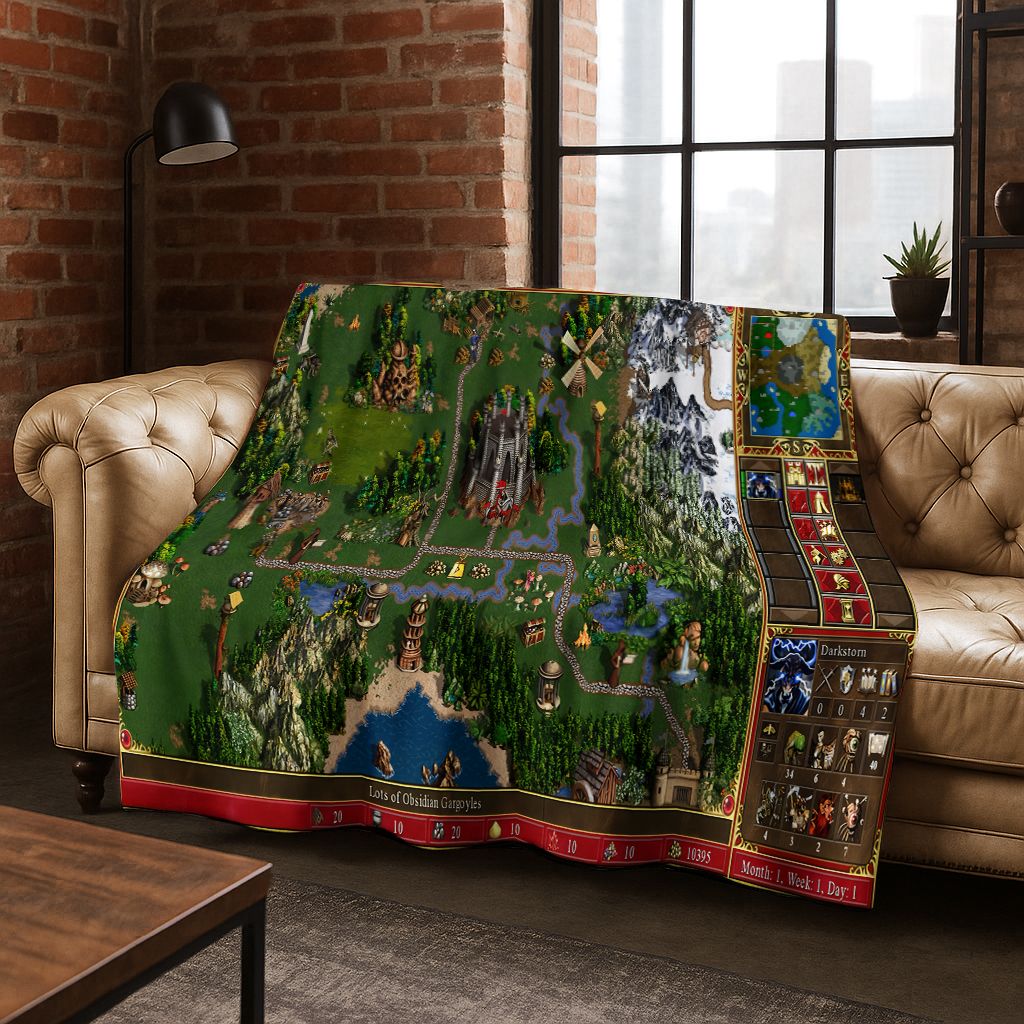 Retro Gaming Lounge - Couverture en flanelle d'art de jeux