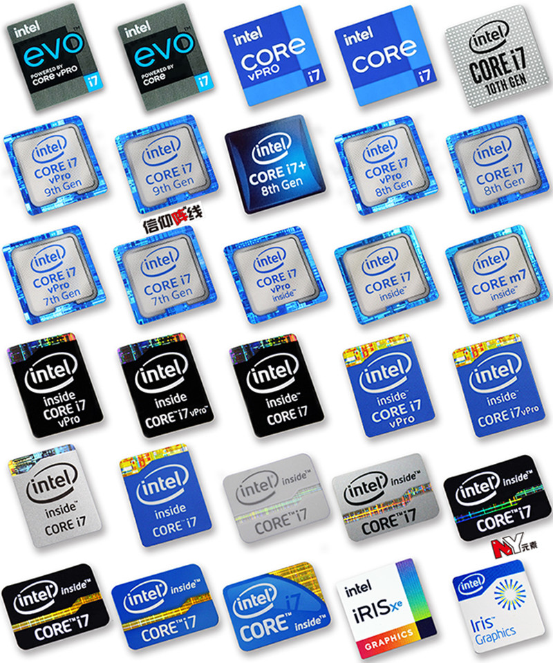 Intel Cpu Core I7 - Étiquette autocollante originale Core i7 3