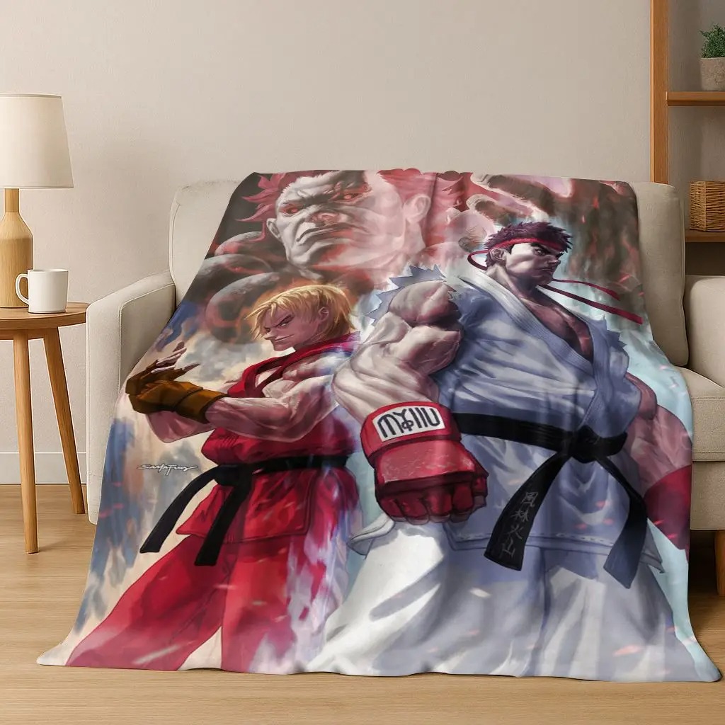 Retro Gaming Lounge - Couverture en flanelle rétro Street Fighter