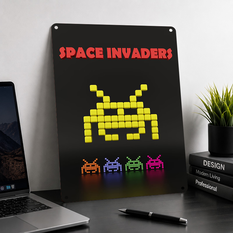 Affiches texturées Space Invad - Retro Gaming Lounge avis et prix
