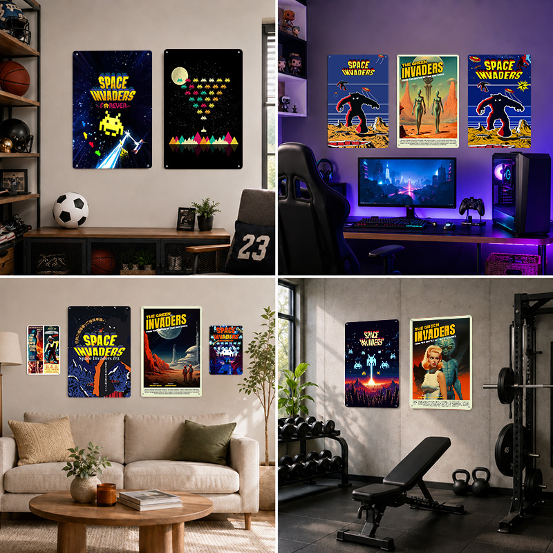 Affiches texturées Space Invad - Retro Gaming Lounge avis et prix