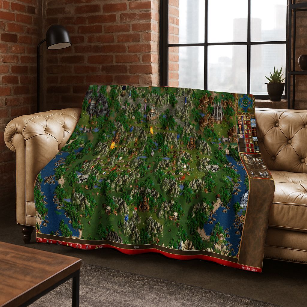 Couverture en flanelle d'art d - Retro Gaming Lounge avis et prix