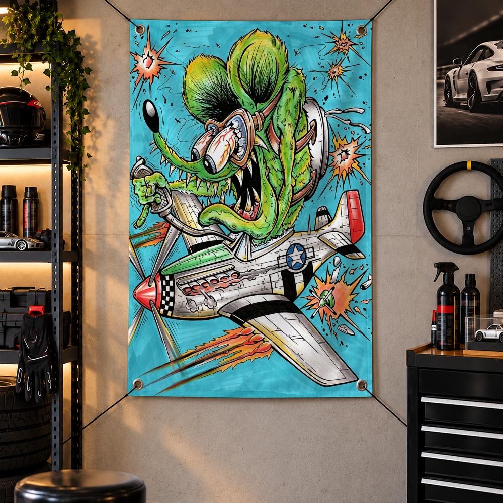 Drapeaux R-Rat Fink rétro, dra - Retro Gaming Lounge avis et prix