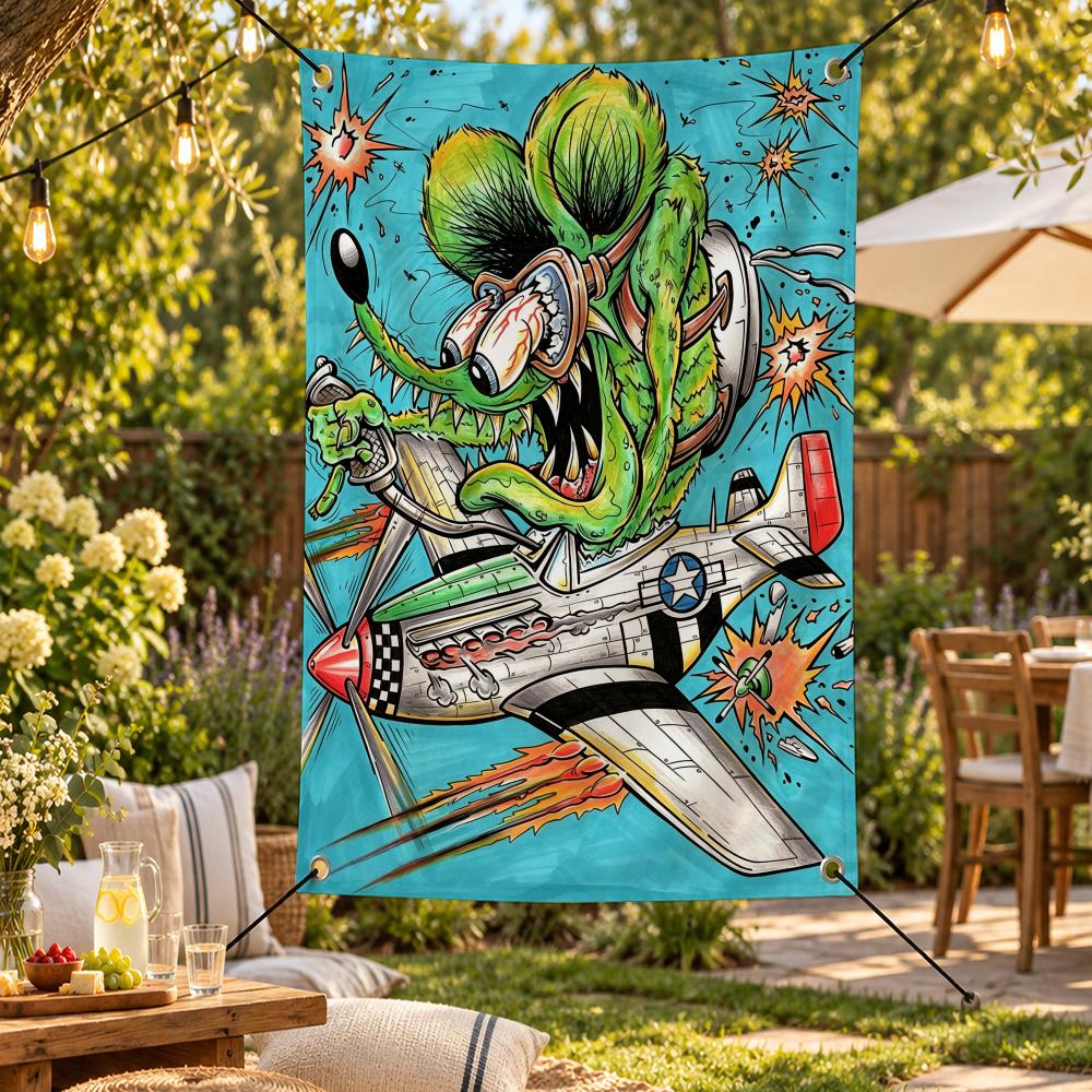Drapeaux R-Rat Fink rétro, dra - Retro Gaming Lounge avis et prix