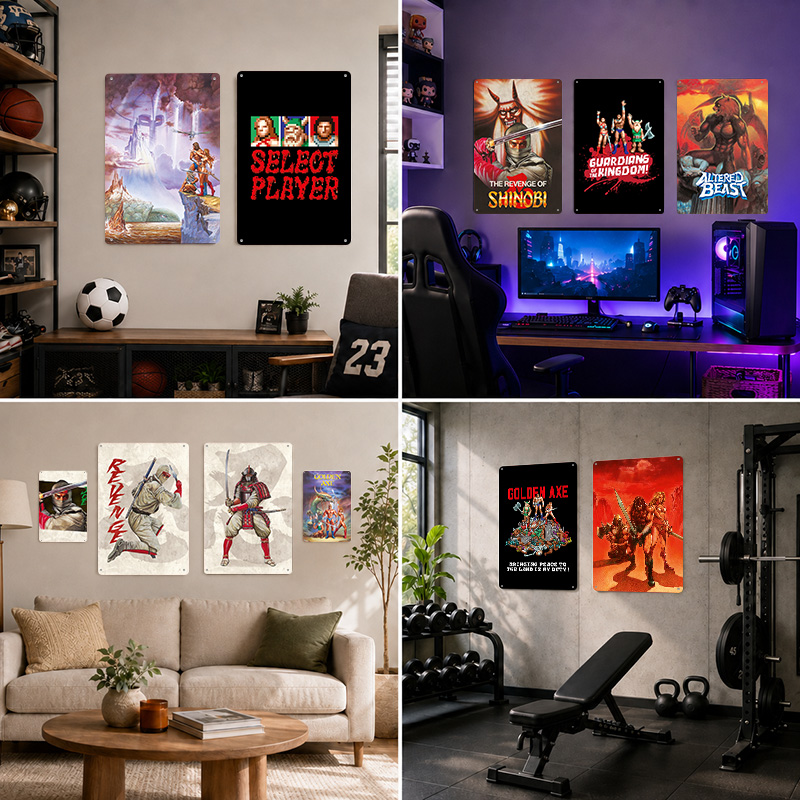 Affiches imprimées de la colle - Retro Gaming Lounge avis et prix